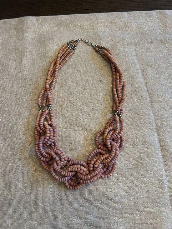 Jewelry - Vintage Wood Beaded Statement Necklace